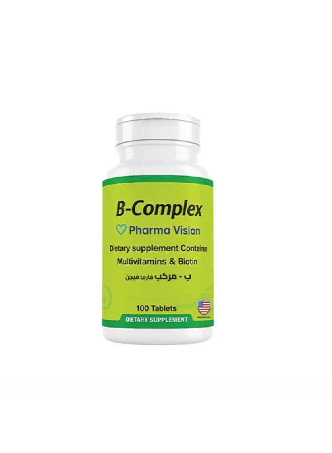 B Complex Vitamin B Complex with Biotin 100 Tablets